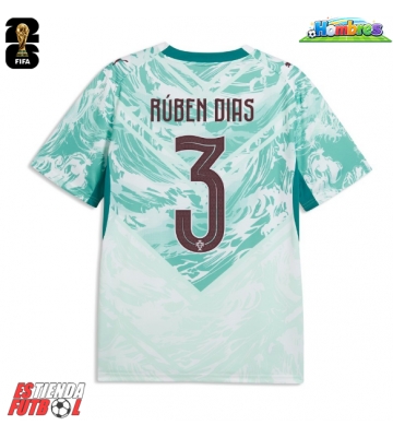 Portugal Ruben Dias #3 Segunda Equipación Mundial 2026 Manga Corta